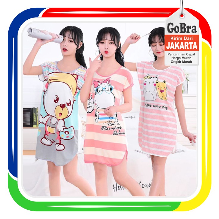 Gobra Baju Tidur Wanita Piyama Motif Kartun Lucu Pakaian Gobra Baju Tidur Wanita Piyama Motif Kartun Lucu Pakaian