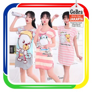 Gobra  Baju  Tidur  Wanita Piyama Motif Kartun Lucu  Pakaian 