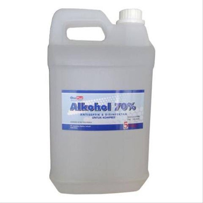 Alkohol 70% 5 Liter / Onemed Alkohol 70% 5 Liter / Alkohol Onemed 5 Liter Galon