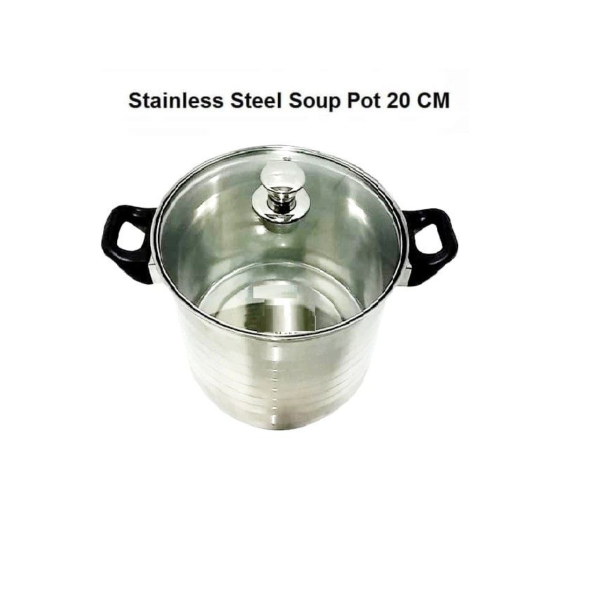 Panci Advanced Stainless Steel Tebal Soup Pot 20 Cm Tutup