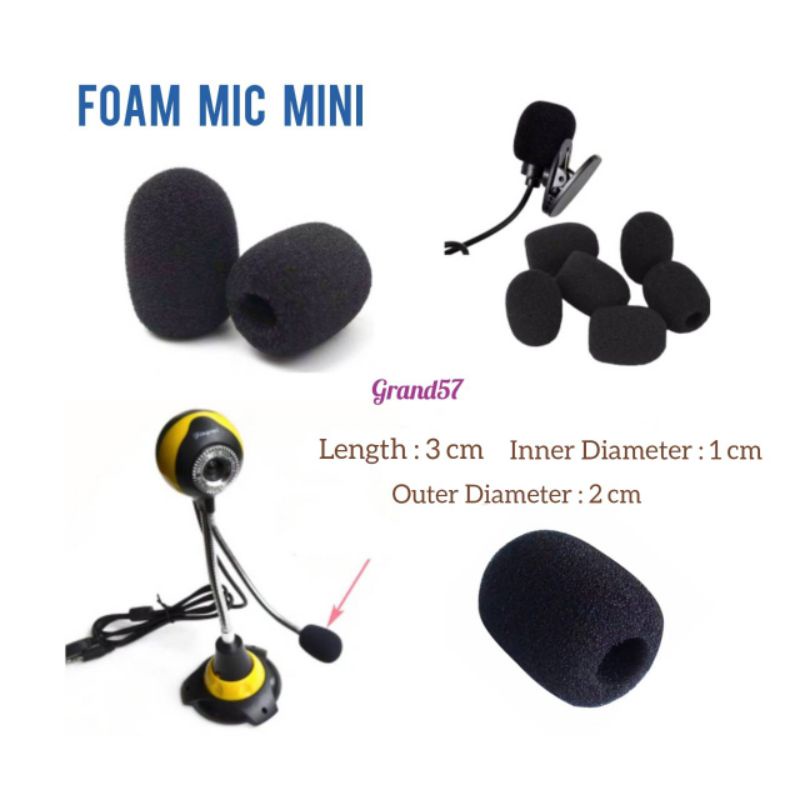 foam busa mic mini headset klip clip on spon windscreen busa mik kecil microphone
