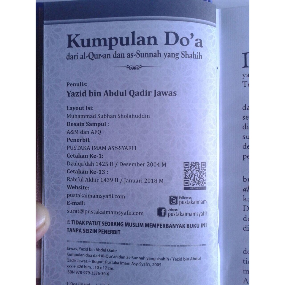 Kumpulan Doa Dari Al Quran dan As Sunnah Original Yazid bin Abdul Qadir Jawas - Pustaka Imam Asy Syafii-1