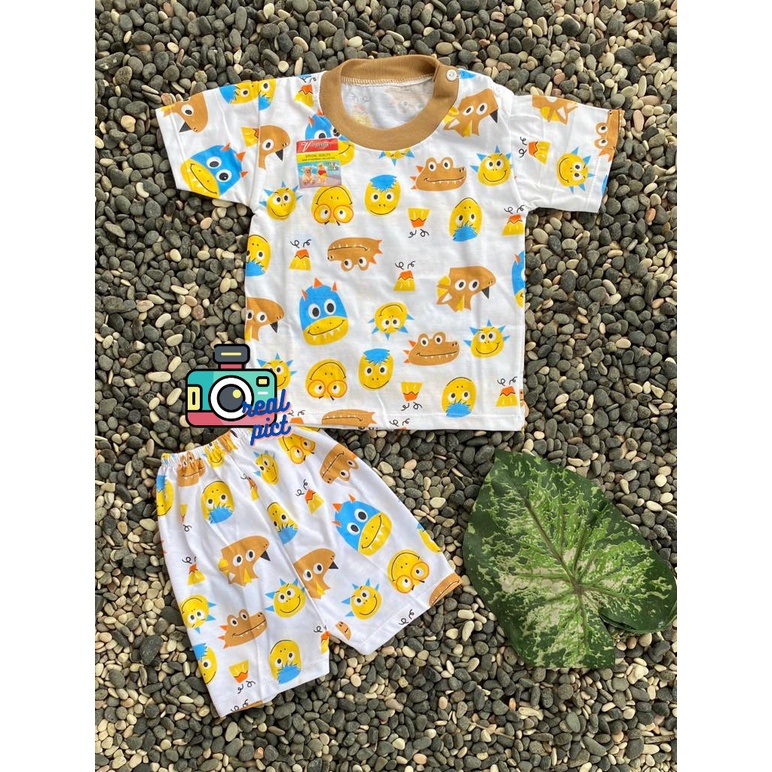 baju anak lucu murah motif crocodile setelan 3-18bulan (PD 025)