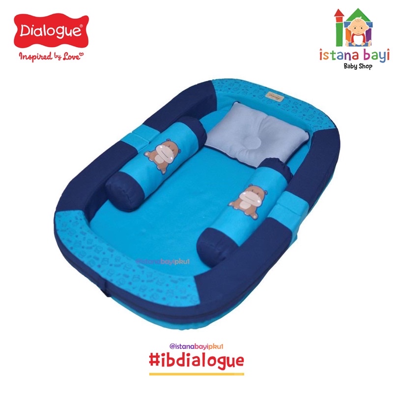 Dialogue Kasur Bayi 2 in 1 Sofa + Kelambu Baby Hippo Series DGK9113