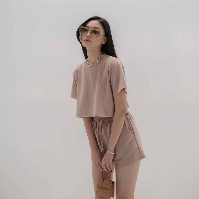 OSEYO - Hana Set (Cropped Fit)-DUSTY PINK