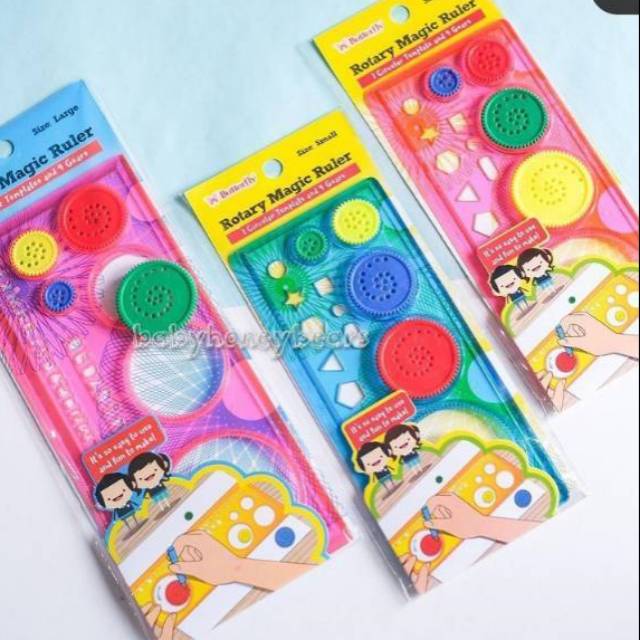 

Penggaris Belajar Bentuk Rotary Magic Ruler Set Rotari