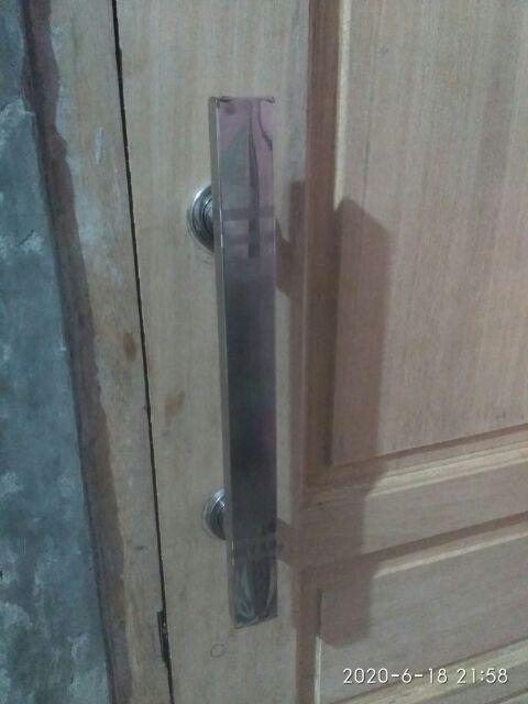 Handle Pintu Minimalis Stainless 1set+kunci