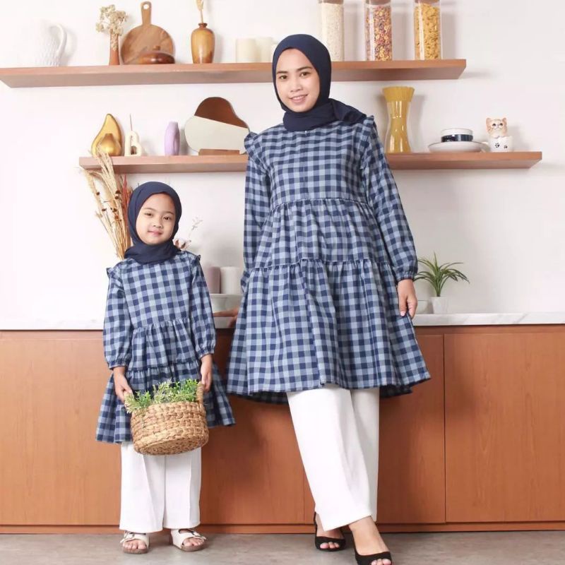 GINGHAM DRESS couple dress mom and kids
