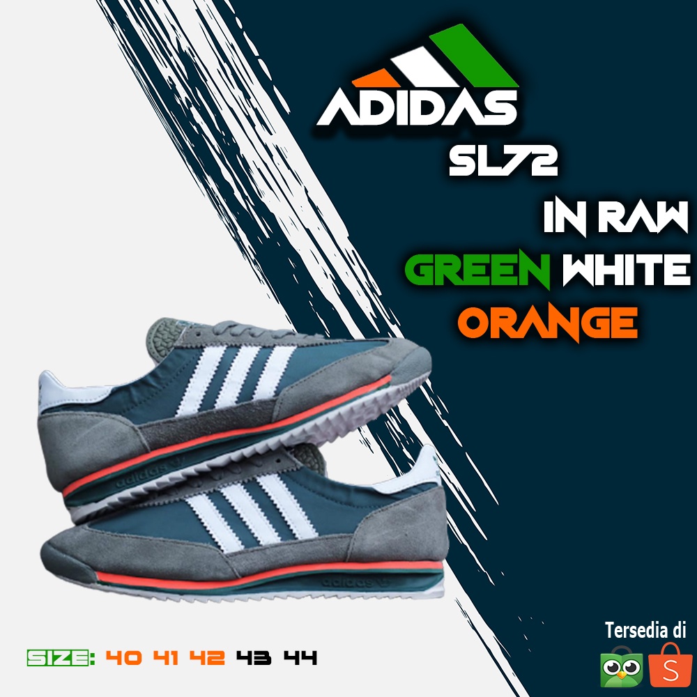 ADIDAS SL72 IN RAW GREEN WHITE ORANGE