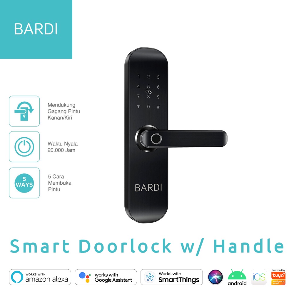 Jual BARDI Smart Door Lock Doorlock PIN Fingerprint Finger Print RFID ...