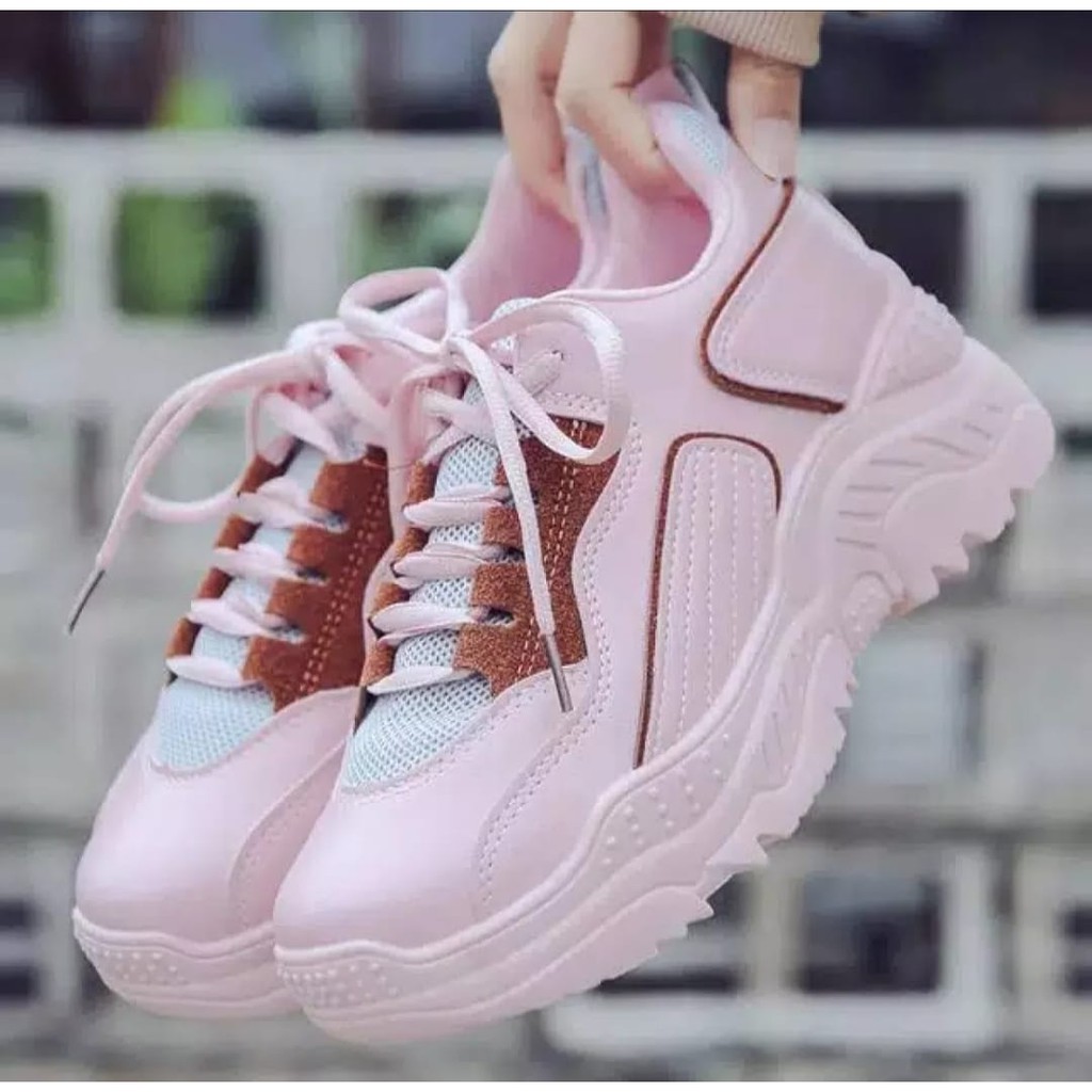 ARY_Shoes- Sepatu Warna Putih Wanita Sneakers Korea Trendy 2021