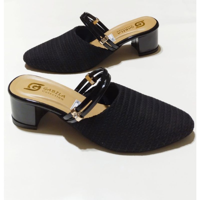 Sandal selop diksi hak 5cm