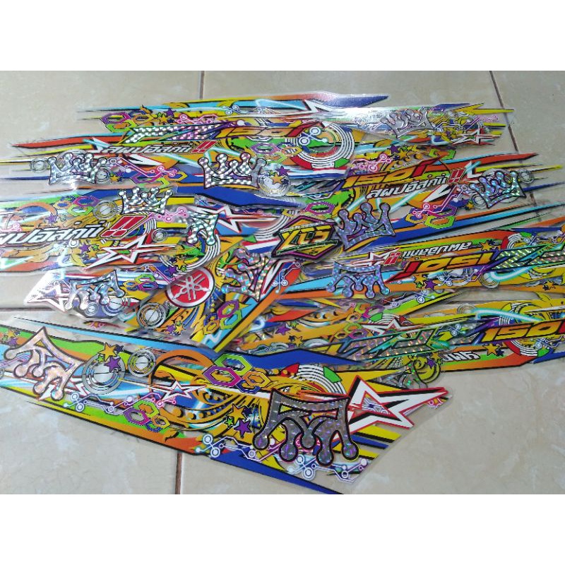 LIS STRIPING TRANSPARAN+HOLOGRAM VIXION OLD FZ 150 SUPER KILAP