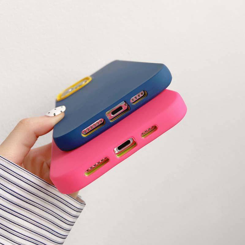 3 in 1 Soft Case Silikon Cair Tahan Benturan Cover Proteksi Lensa Belakang iPhone 11 12 13 Pro Max
