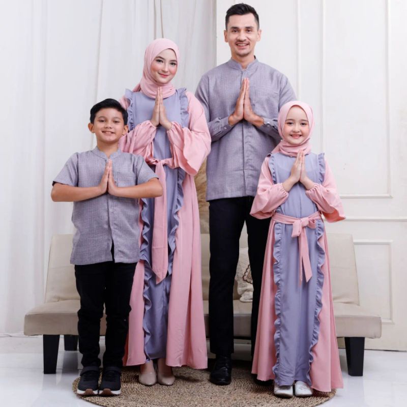 harumkids | PO baju lebaran keluarga | AZZAM & MAHIRA FAMILY SET