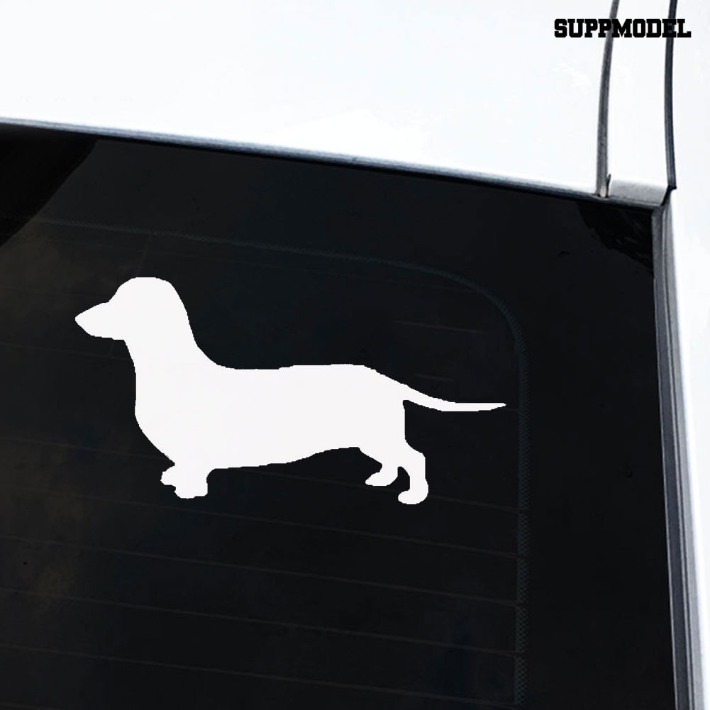 Stiker Decal Motif Anjing Dachshund Lucu Untuk Dekorasi Body / Jendela Mobil