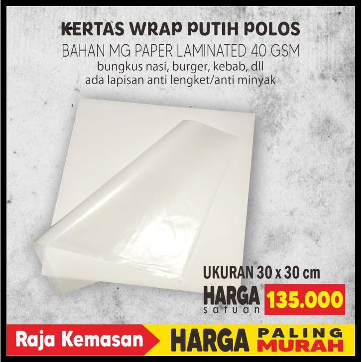 

Kertas Nasi, Kertas Burger, Kertas Bungkus, Kertas Makanan, 30 X 30 Cm