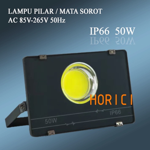 LAMPU LED SOROT COB PUTIH WARM WHITE 50W 220V IP67