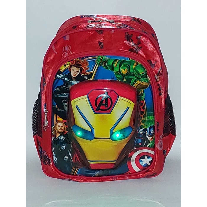 NEW TAS RANSEL SEKOLAH ANAK TK LAKI-LAKI Karakter Ironman - Merah