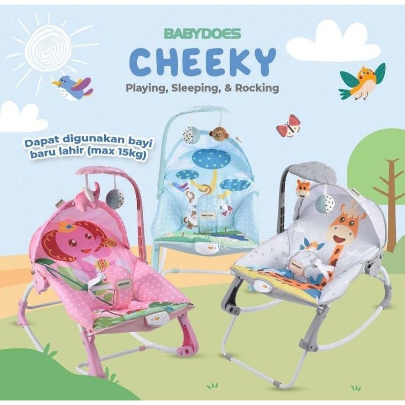 Bouncer Rocker Babydoes Cheeky Ayun Manual / 10 in 1 Premium Bouncer Sugar Baby / Pliko Hammock/ 11in1 Pliko Piccola / Bassinet 5in1 Cocolatte