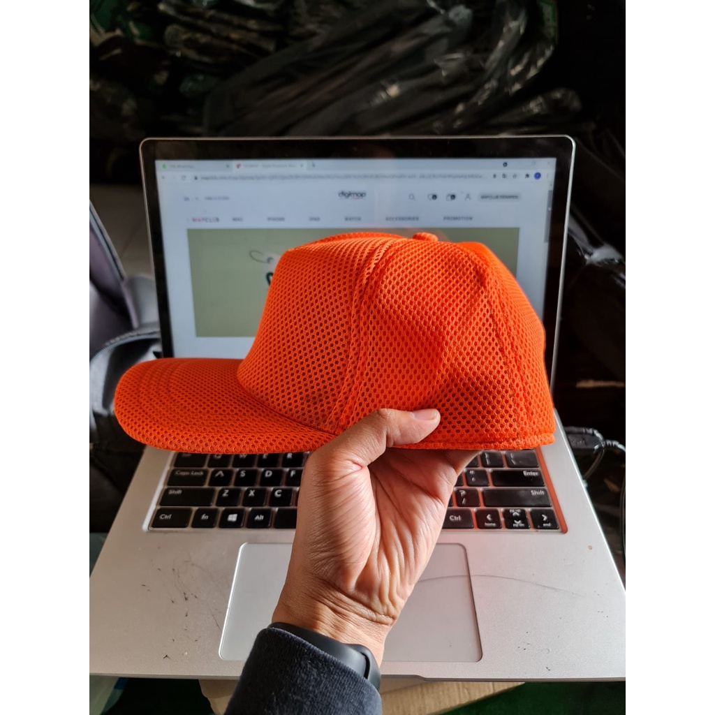 TOPI JARING / TOPI TRACKER TRUCKER / TOPI POLOS POLOSAN Orange