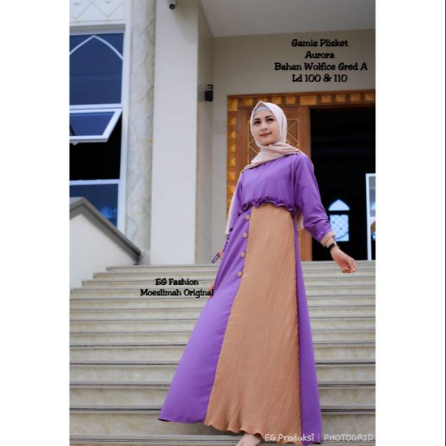 Gamis AURORA PLISKET kodian