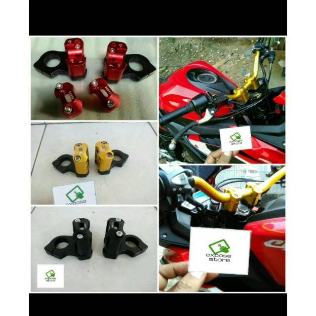Raiser stang crosa bar / fatbar + breket dudukan CBR Facelift 150 & K45 a Lokal & k45 Thailand PNP