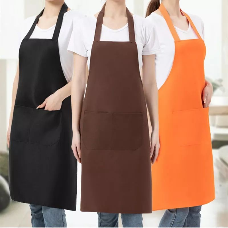 Celemek Masak Dapur Oxford Cloth Celemek Barista Barber Pria Wanita Apron Termurah