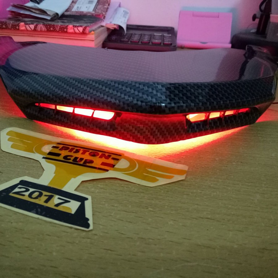 Ducktail Nmax Carbon Nemo Lampu LED Sirip Belakang Lampu Aksesoris Variasi Yamaha Nmax NEMO