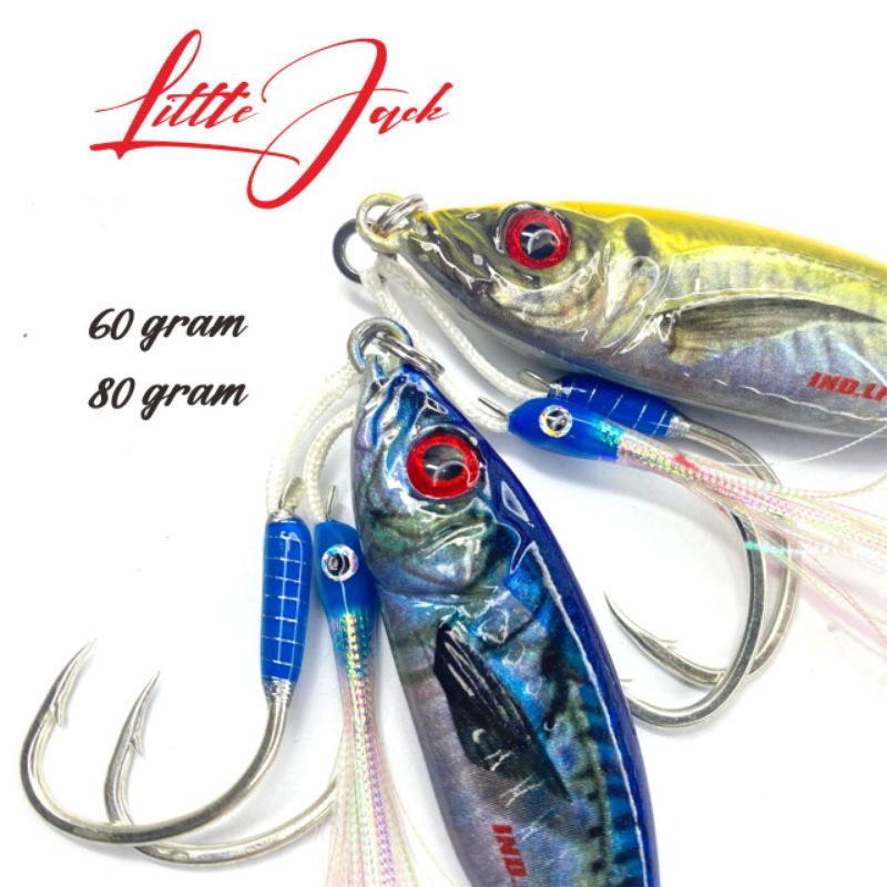 Metal Jig Little Jack GID 60gr - 80gr + Double Assist