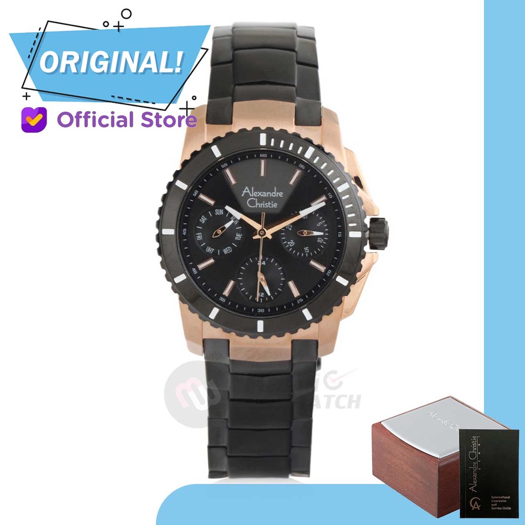 Jam Tangan Wanita Analog Alexandre Christie 6455BF AC6455 AC 6455 BF 6455 BFBBRBA Original Garansi R