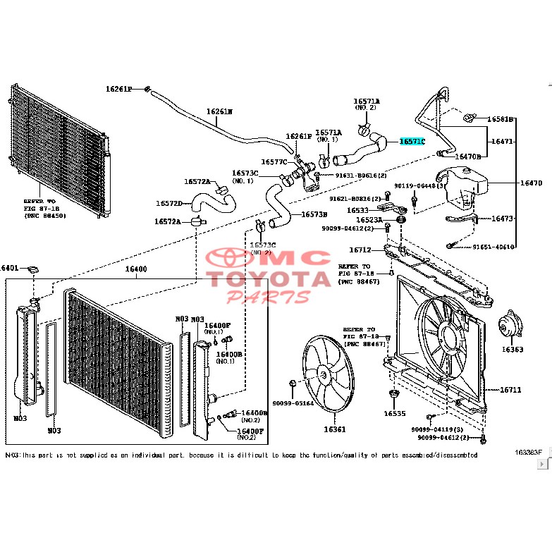 Selang Radiator Atas Toyota Altis 2008-2011 16571-0D270