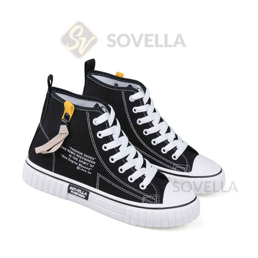 Diskon (ATM) SOVELLA Harley Sepatu Sneakers Olahraga Sport Kets Wanita Hitam Putiih Import SP1934