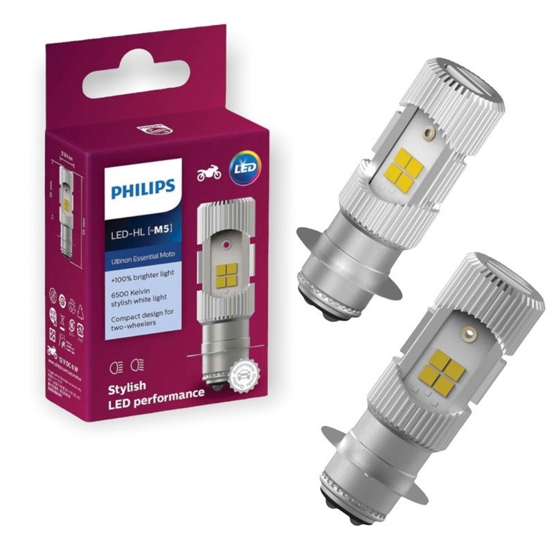 Lampu Motor Philips LED ( M5 ) DC 6500K Kaki 1