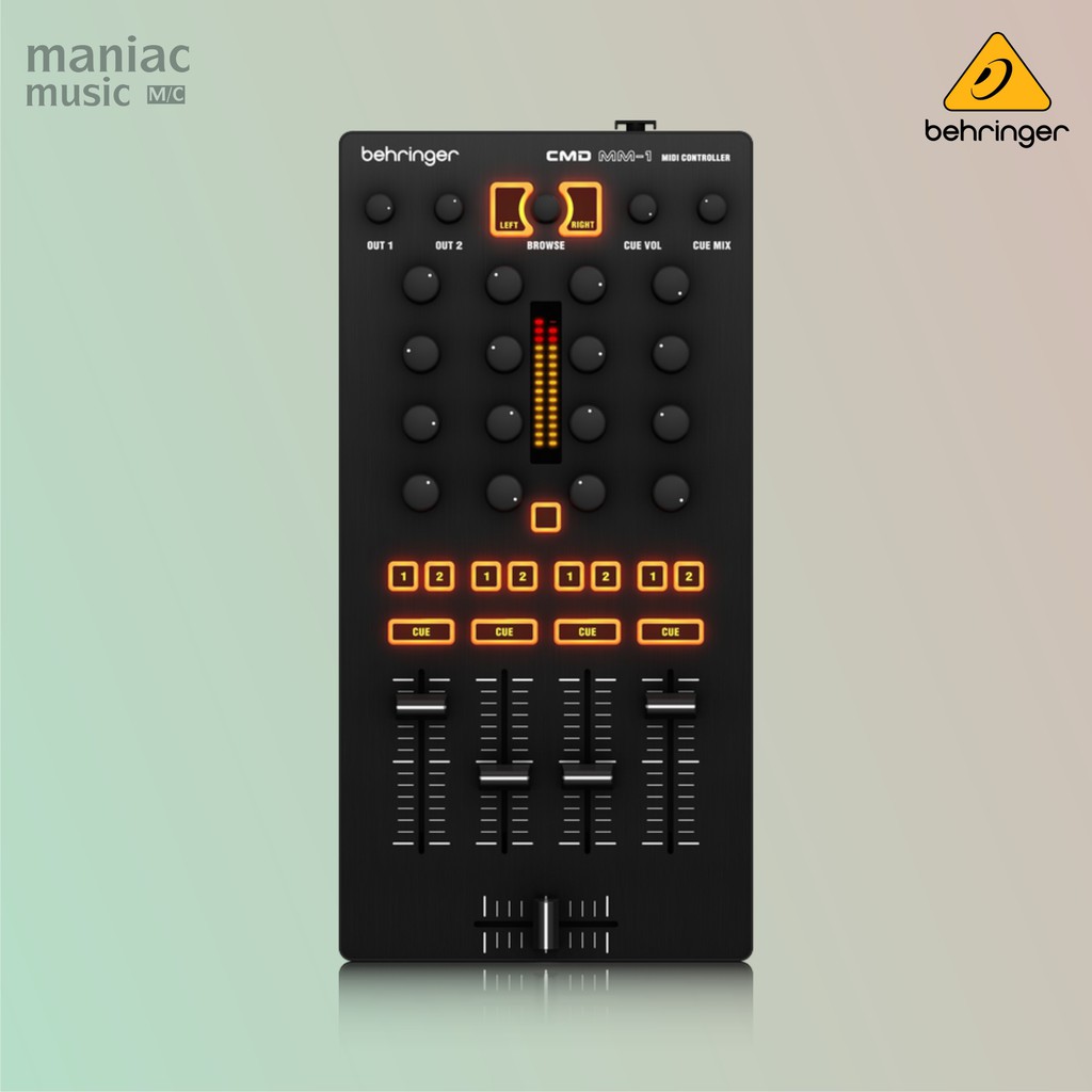 Behringer CMD MM1 - Modul Alat DJ, MIDI Controller, Mixer, 4-Channel, LED, USB