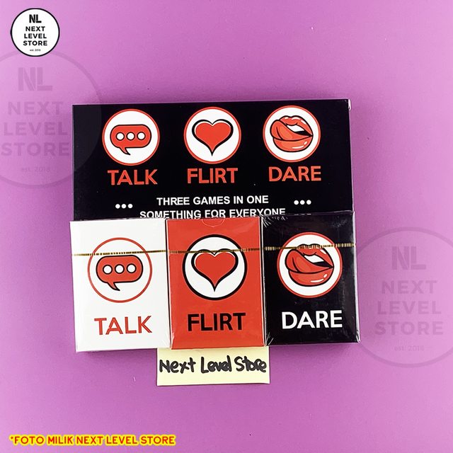 Talk Flirt Dare Couples Games Relationship Card Game 1 SET (3 DECK)
