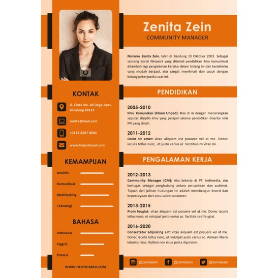 Design CV Custom __ Compres PDF __ Edit Background __ Surat Lamaran Kerja