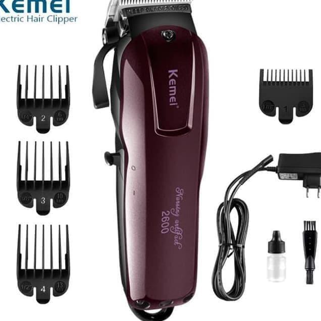 KEMEI KM 2600 ALAT MESIN CUKUR POTONG RAMBUT HAIR CLIPPER CORDLESS