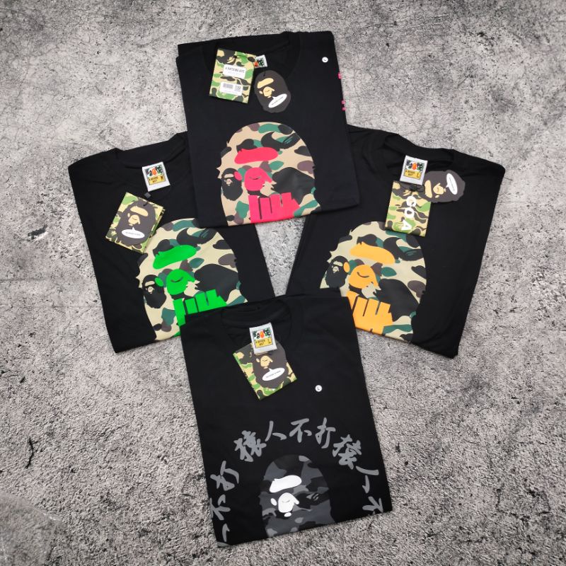 KAOS T-SHIRT BAPE X AAPE UNDEFEATED FULLTAG &amp; LEBEL