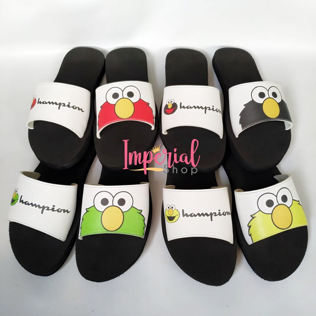  Sandal Selop Wanita Karakter  Kartun Elmo Sendal Slop 