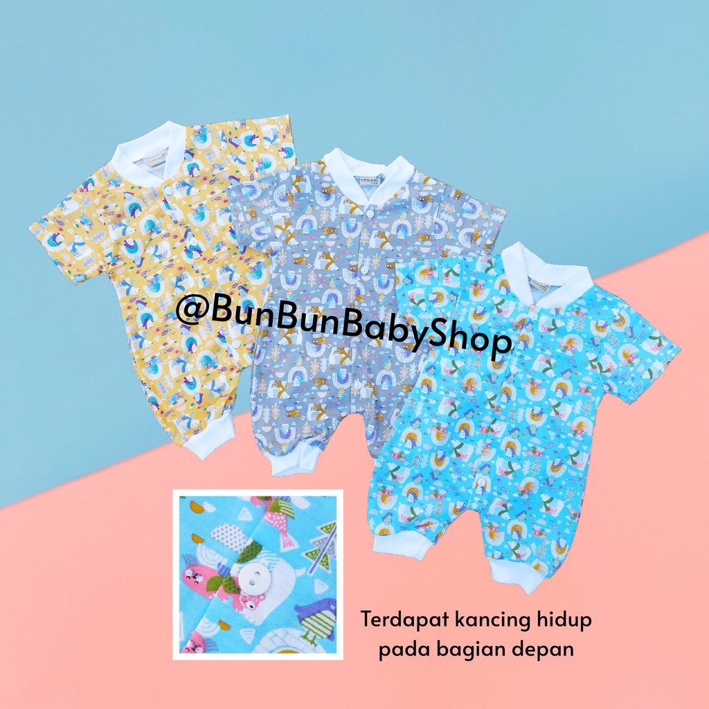 Jumpsuit Unisex Jumper Bayi Baju Perlengkapan Baru Lahir Newborn Tanpa Rompi Pakaian Pendek Lucu