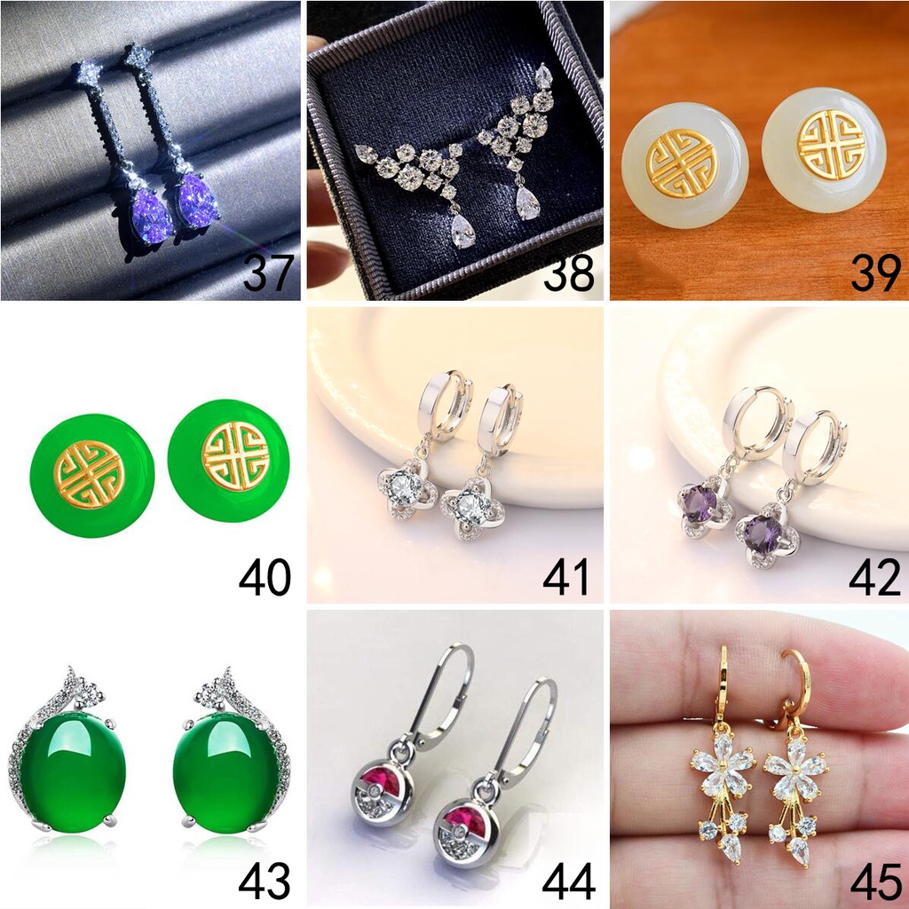 925 anting-anting perak murni, Busana sederhana, Anting-Anting wanita, Perhiasan Fashion Korea, Aksesoris telinga ED015