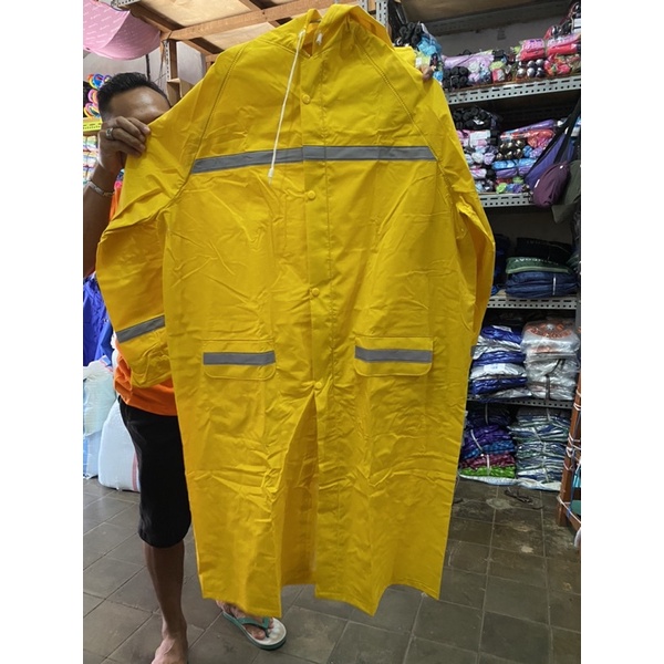 jas hujan proyek raincout warna orange dan kuning security