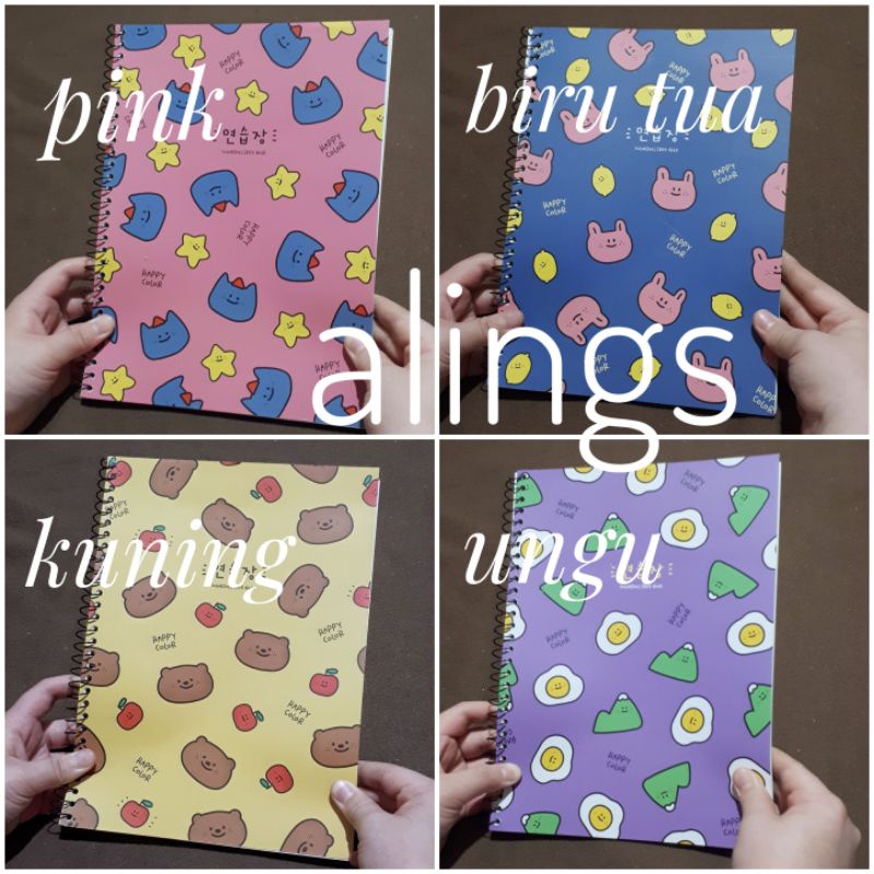 

Fancy Color Spiral Blank Sketch Notebook Buku Tulis Catatan Halaman Polos