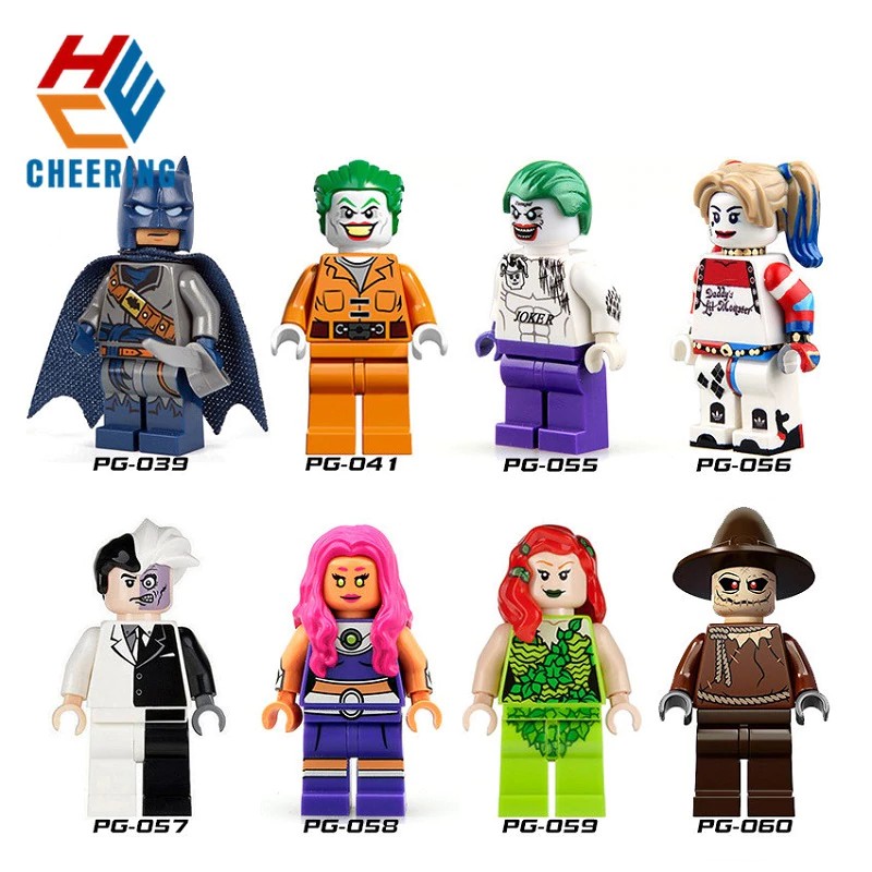 Mainan Lego Anak Single Sale Building Blocks Suicide Squad Joker Harley Quinn Face  Starfire Action