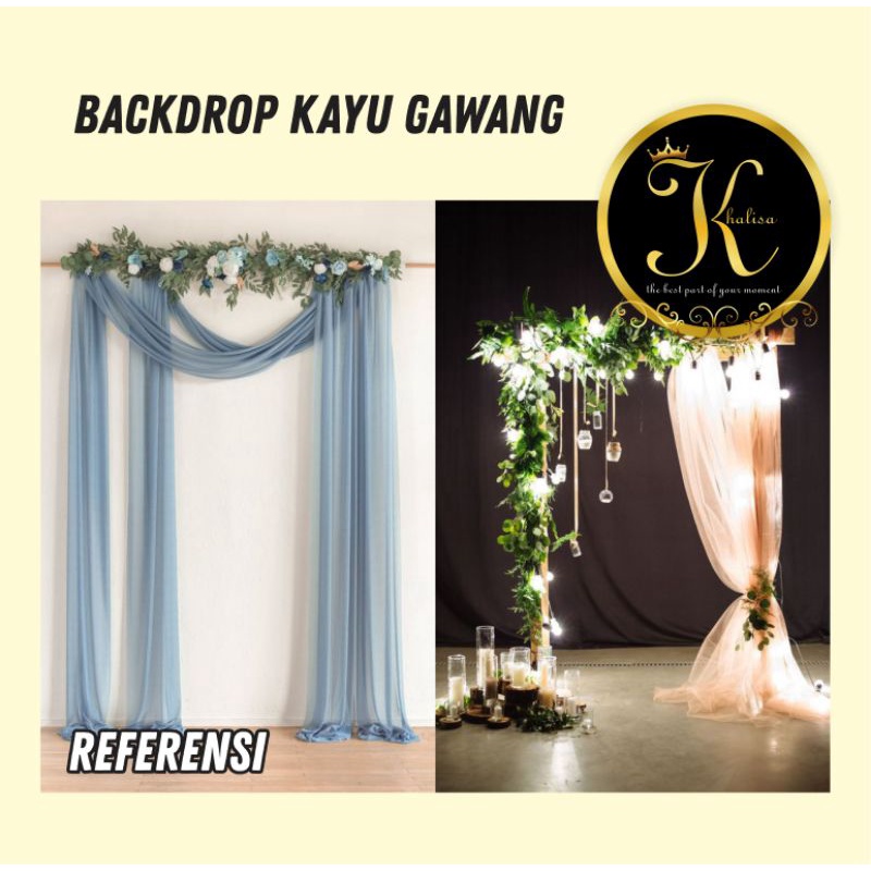 BACKDROP KAYU GAWANG PERSEGI JATI BELANDA