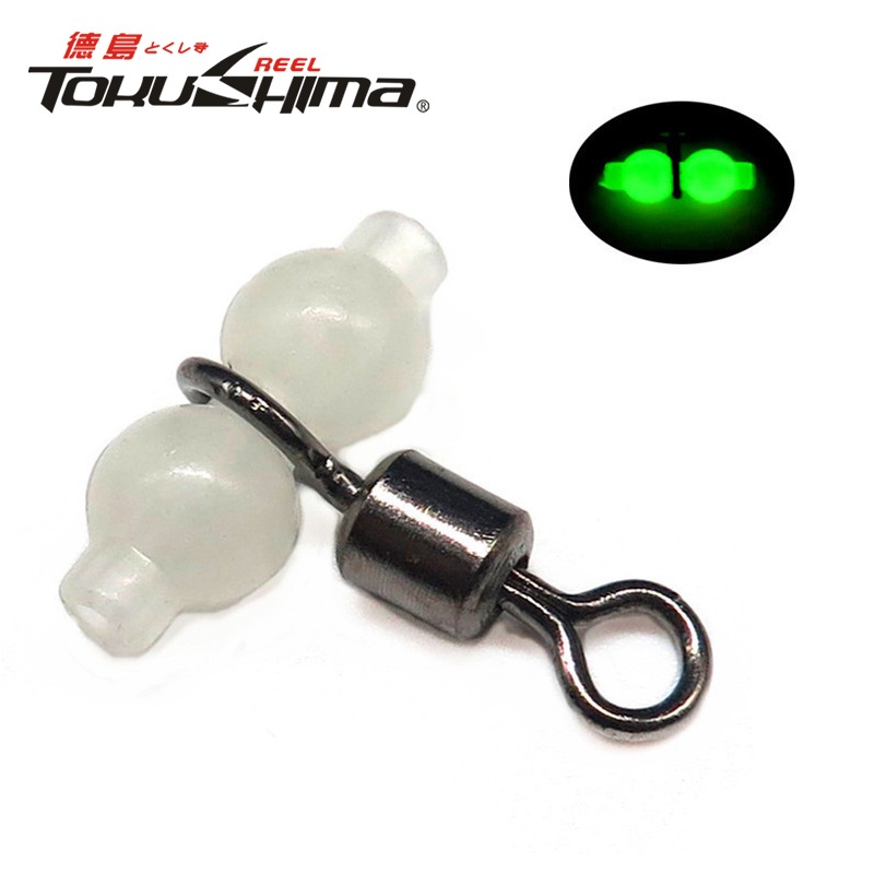 10pcs Kili-Kili Pancing Rolling Swivel 3 Arah Luminous Untuk Memancing Di Laut