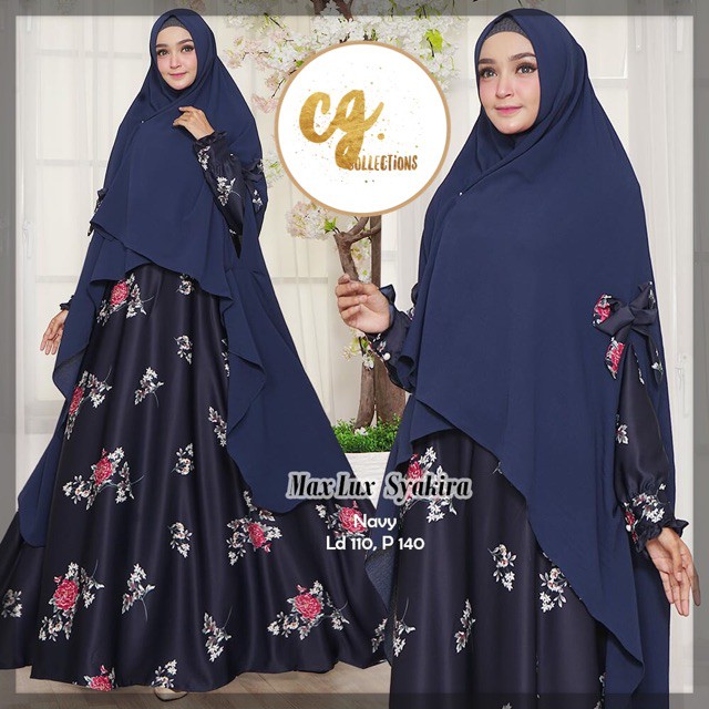 PROMO  ASLI ORIGINAL  MAX LUX SYAKIRA SYARI muslimah dress BAWAH LEBAR office wear gamis kuliah