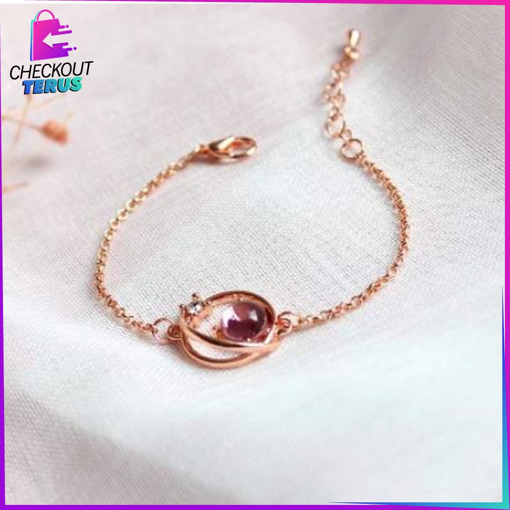 CT K84 Kalung Titanium Wanita Korean Style Motif Planet Dan Gelang Wanita Kalung Rantai Bintang Kunci Necklace Crystal