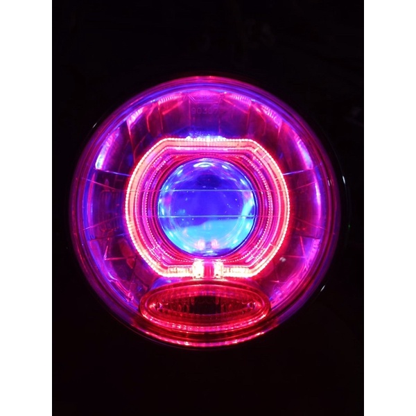 lampu depan NINJA Rx-king Tiger lama 7inch set lampu biled projector ukur 2,5inch tipe MH1 lampu TIG